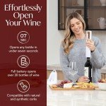 Electric Wine Opener with Charging Base & Foil Cutter
