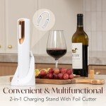 Electric Wine Opener with Charging Base & Foil Cutter