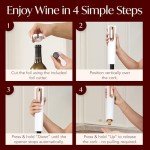 Electric Wine Opener with Charging Base & Foil Cutter