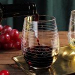 Set of 4 Engraved Stemless Wine Glasses
