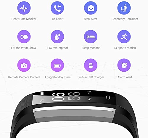 Kummel Waterproof Fitness Tracker with Heart Rate Monitor