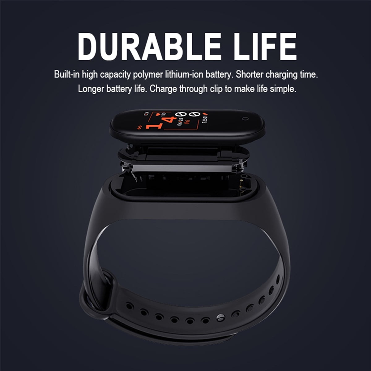 Waterproof Fitness Tracker with Heart Rate Monitor