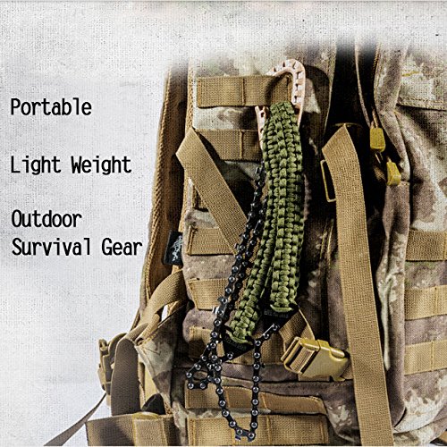 36-Inch Pocket Chainsaw with Paracord Handle