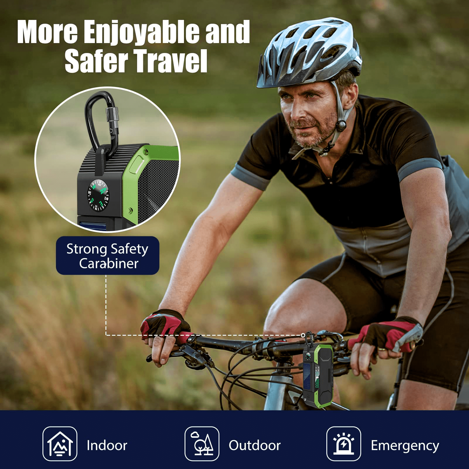 iFanze Solar Hand Crank Weather Alert Radio