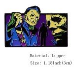 Michael Myers Enamel Brooch for Horror Fans