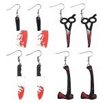 Bloody Knife Dangle Earrings - Halloween Horror Set
