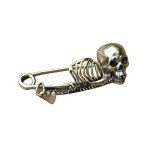 Gothic Skull Pin Brooch - Halloween Accessory