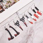 Bloody Knife Dangle Earrings - Halloween Horror Set