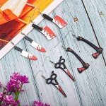 Bloody Knife Dangle Earrings - Halloween Horror Set
