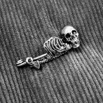 Gothic Skull Pin Brooch - Halloween Accessory