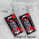 Bloodstain Dangle Earrings for Halloween Horror Parties