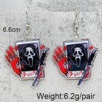 Bloodstain Dangle Earrings for Halloween Horror Parties