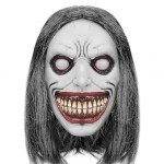 Creepy Smiling Demon Mask for Halloween Fun