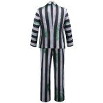 Beetle Juice Men's Striped Costume for Halloween