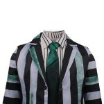 Beetle Juice Men's Striped Costume for Halloween