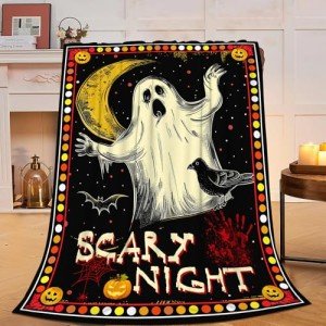Spooky Gothic Ghost Fleece Throw Blanket 40"x50