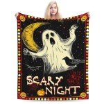 Spooky Gothic Ghost Fleece Throw Blanket 40"x50