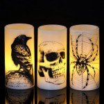 Spooky Flameless Candle Set for Halloween Decor