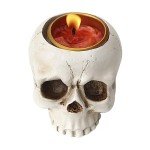 Crying Skull Candle Holder for Halloween Decor
