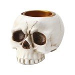 Crying Skull Candle Holder for Halloween Decor