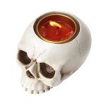 Crying Skull Candle Holder for Halloween Decor