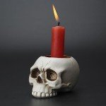 Crying Skull Candle Holder for Halloween Decor