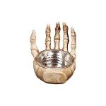 Spooky Skeleton Skull Tea Light Candle Holder