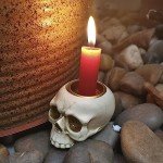 Crying Skull Candle Holder for Halloween Decor