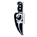 Scary Skull Knife Horror Rug for Any Room