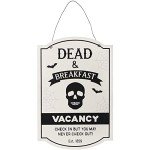 Creepy Dead & Breakfast Hanging Sign - Spooky Decor
