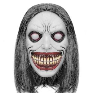 Creepy Smiling Demon Mask for Halloween Fun