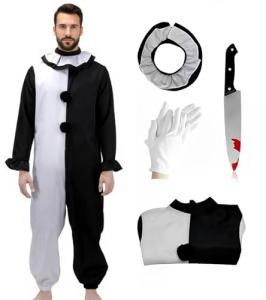 Pigmiss Adult Clown Costume for Halloween Horror