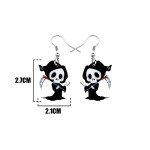 Grim Reaper Skull Halloween Drop Earrings