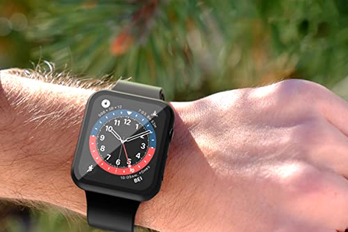 Misxi 2-Pack PC Case & Tempered Glass for Apple Watch