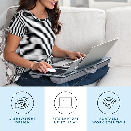 LAPGEAR Silver Carbon Lap Desk for Laptops