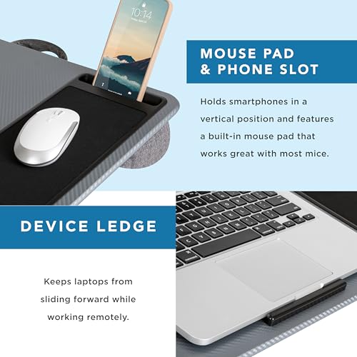 LAPGEAR Silver Carbon Lap Desk for Laptops