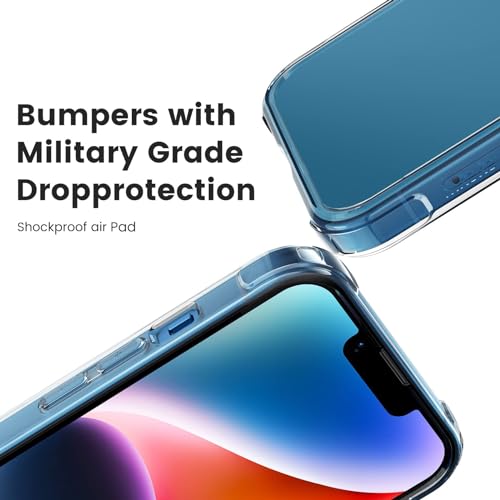 Mkeke Clear Shockproof Case for iPhone 13/14
