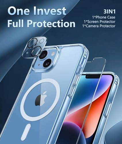 FNTCASE Clear iPhone 14 & 13 Protective Case