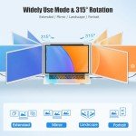 14" FHD Laptop Screen Extender - Triple Monitor Setup