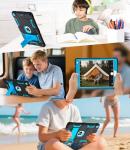 Heavy Duty iPad Case with Kickstand - Black/Sky Blue