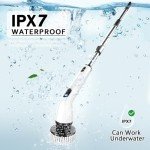 Electric Bathroom Scrubber with Adjustable Handle