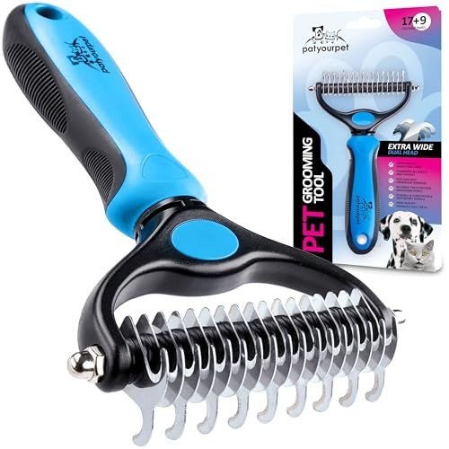 Pet Deshedding Brush - Double-Sided Rake for Pets
