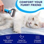 Pet Deshedding Brush - Double-Sided Rake for Pets
