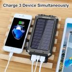 20000mAh Waterproof Solar Power Bank for Phones