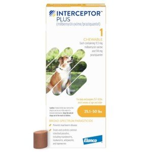 Interceptor Plus Heartworm and Worm Prevention for Dogs