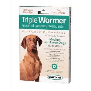 Triple Wormer for Medium & Large Dogs - 12 Pack