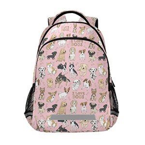 Pink Dog Backpack for Kids - Lightweight Daypack