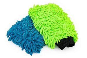Premium Chenille Microfiber Wash Mitts - 2-Pack