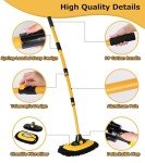 56.7" Car Wash Brush Mop Kit with Handle