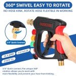 DUSICHIN Pressure Washer Gun with 50 FT Hose